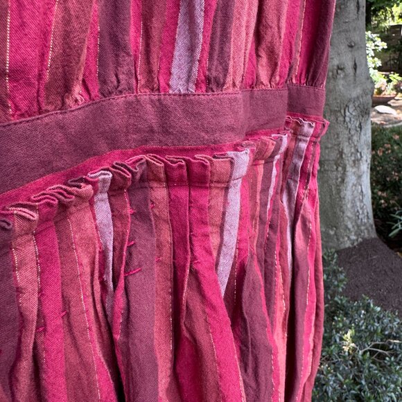 Ulla Johnson red Abigail Puff-Sleeve Midi Dress 0 - Picture 8 of 11